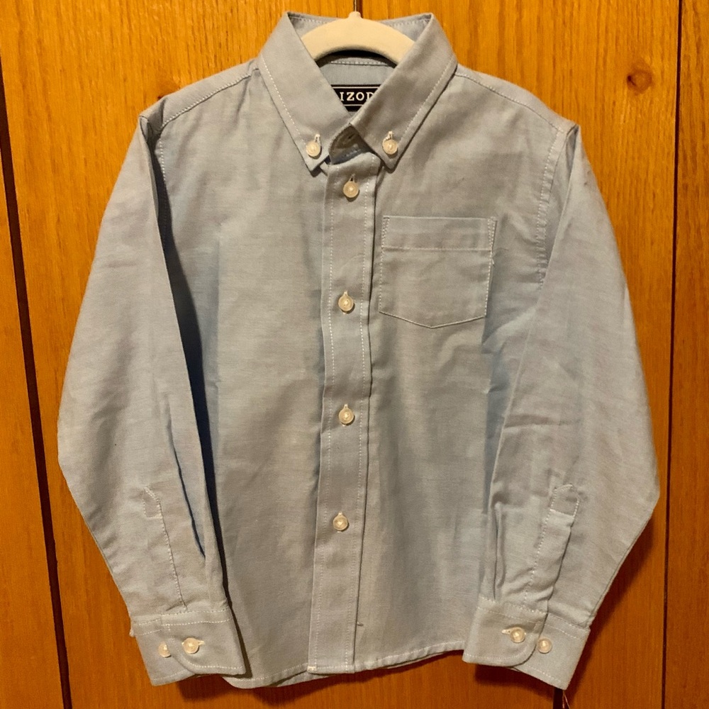 Izod boys 4t blue button down